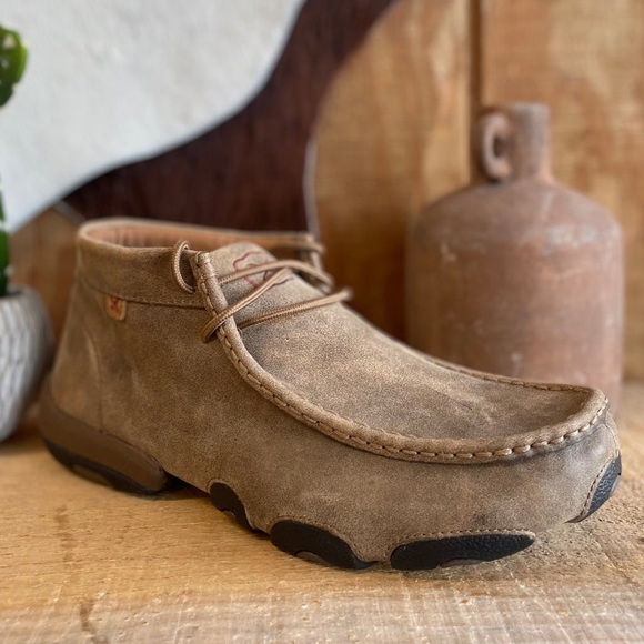 NEW TWISTED X Brown Leather Chukka Driving Moc Men’s Size 13M - Picture 2 of 12